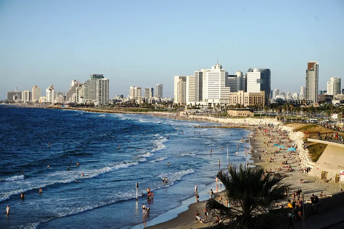 The Tel Aviv coastline