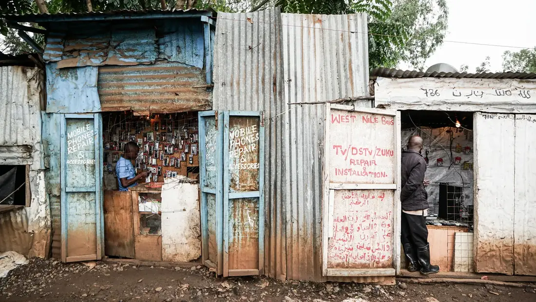 Corrugated metal homes in Kibera